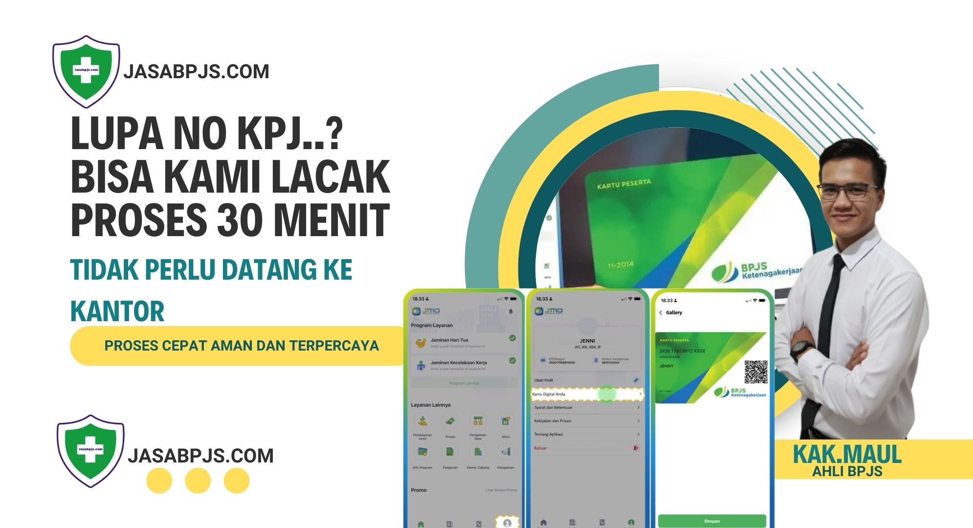 Jasa Lacak KPJ BPJS Ketenagakerjaan Mulai dari 200K